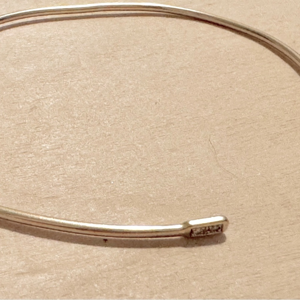 Bluboho Hold me tight diamond bracelet bangle 14k gold, white diamonds - Picture 6 of 11